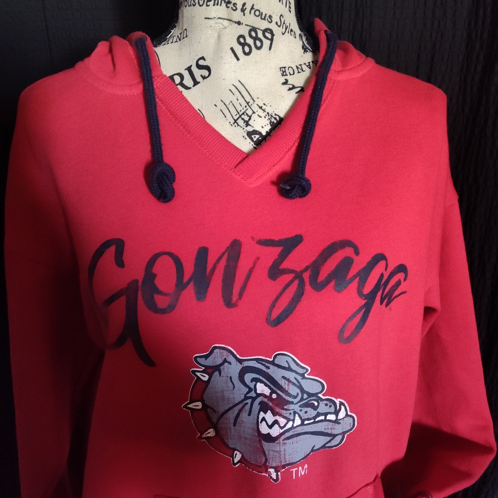 Gonzaga Bulldogs Red Hoodie with Bulldog Logo